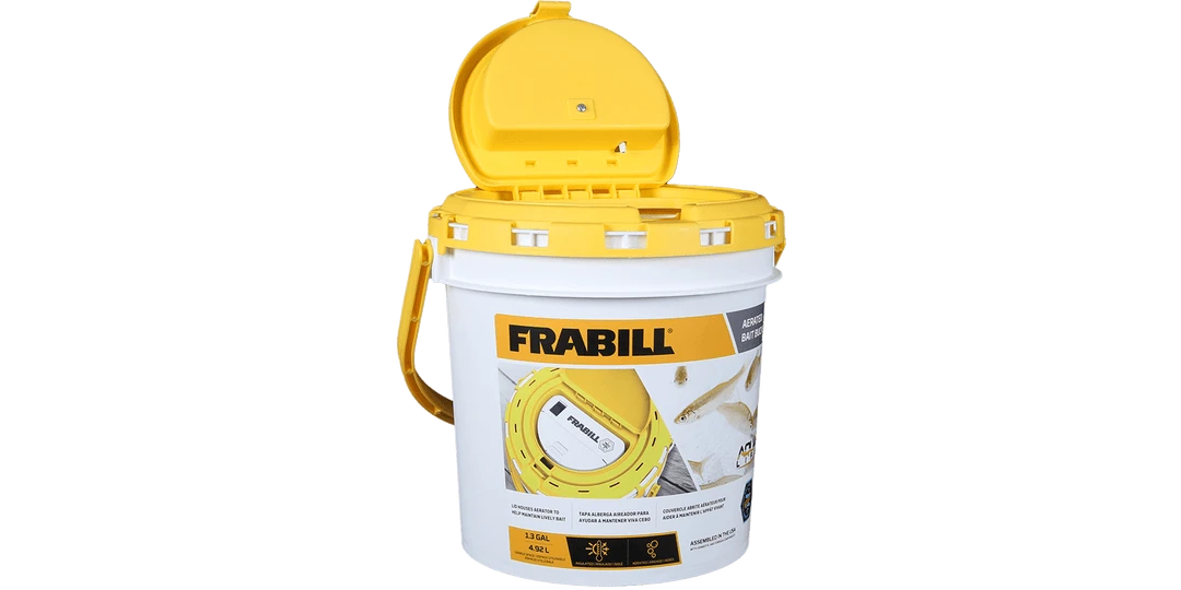 Frabill Open Water Aerated Bait Bucket 3 Frabill Open Water Aerated Bait Bucket